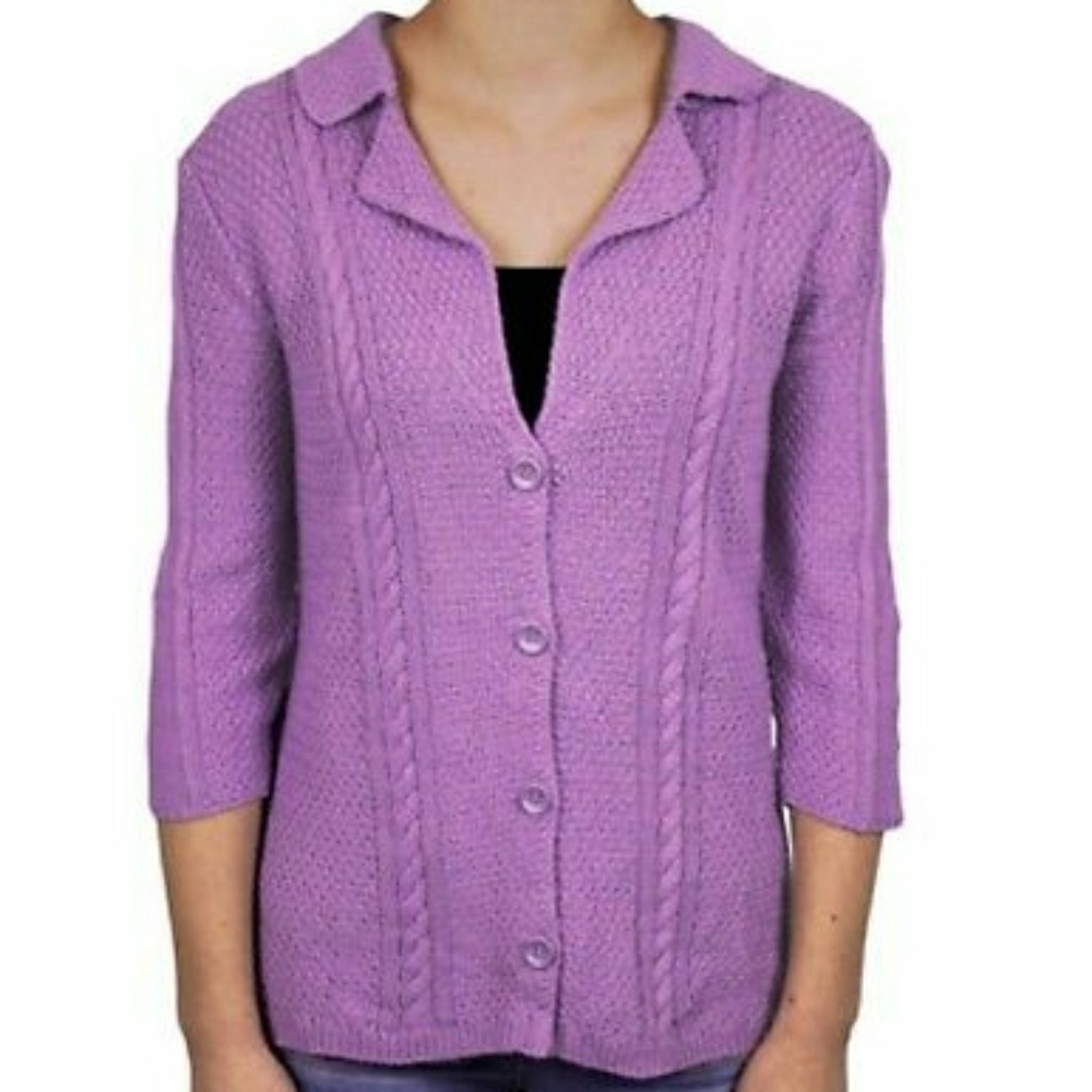 Heather B lightweight cotton cardigan sweater